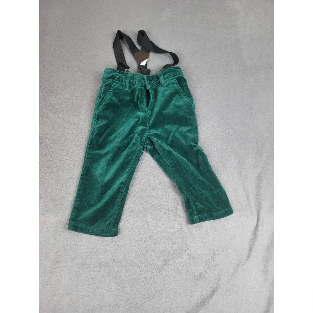 Gymboree Suspender Pants Baby Boy 6 8Mo. Green Lightweight Outdoor‎ Like Daddy